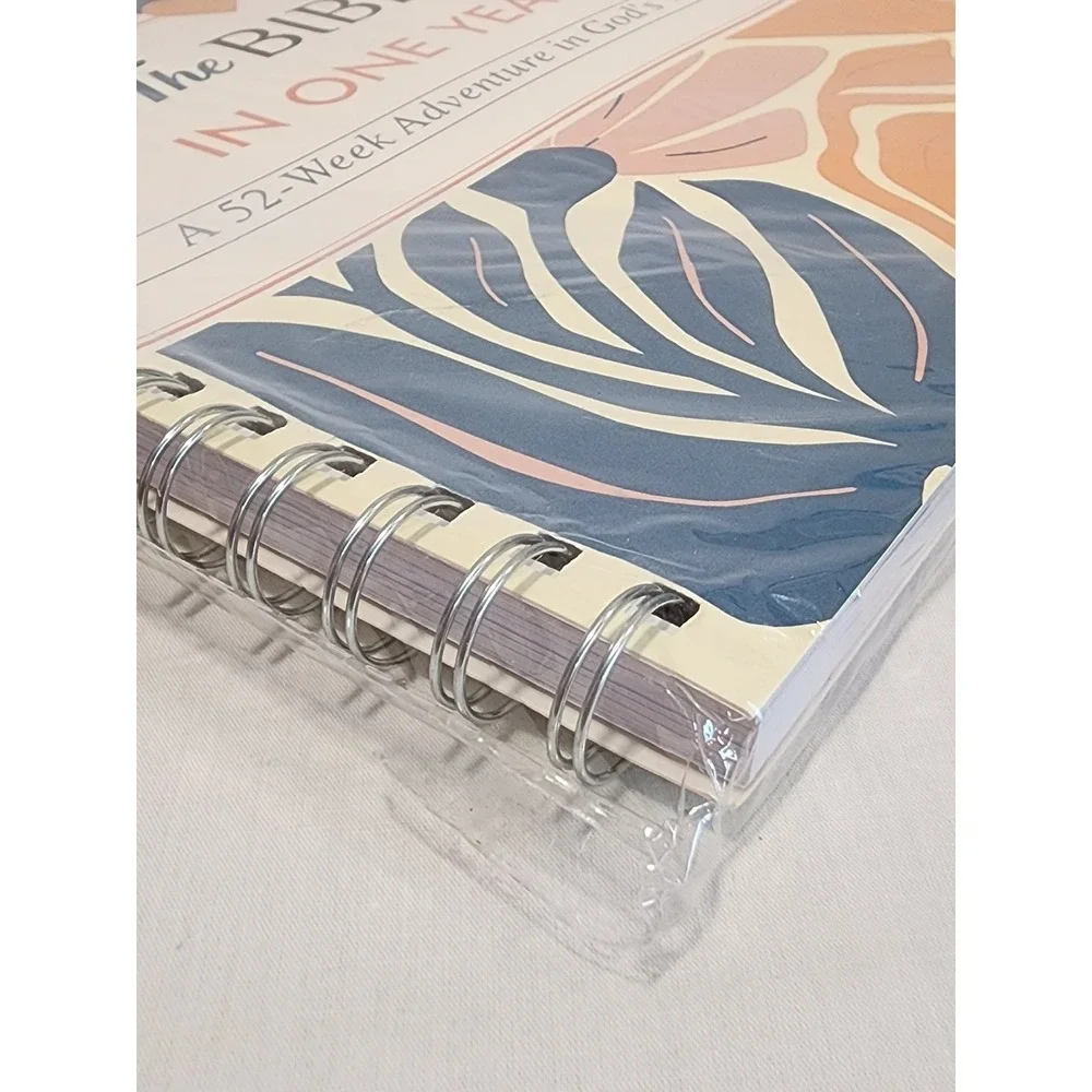 The Bible In One Year 52-Week Devotional Journal Spiral Bound with Tabs NEW